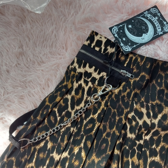 ⭐️Killstar nwt leopard print goth/punk skirt! Leo miniskirt! FINAL PRICE!! - Picture 3 of 13